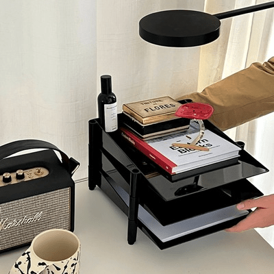 Étagère pour Bureau - OfficeRack™ - Noir - Ma maison tendance