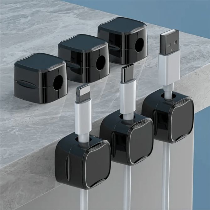Range cables - MagneticCableOrganizer™ - Noir - Ma maison tendance